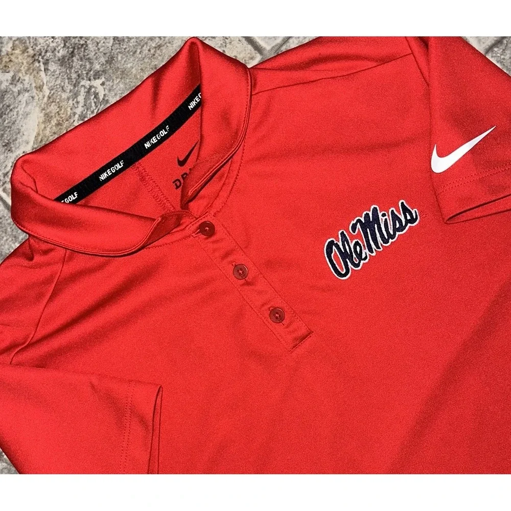 Nike Golf Women's Dry Victory Polo Ole Miss Rebels‎ Red Large Dri Fit
